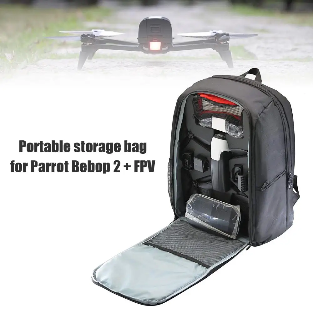 Zaino ultraleggero in Nylon per Drone zaino portatile impermeabile borsa nera per attrezzi per pappagalli Bebop 2 droni e Fpv
