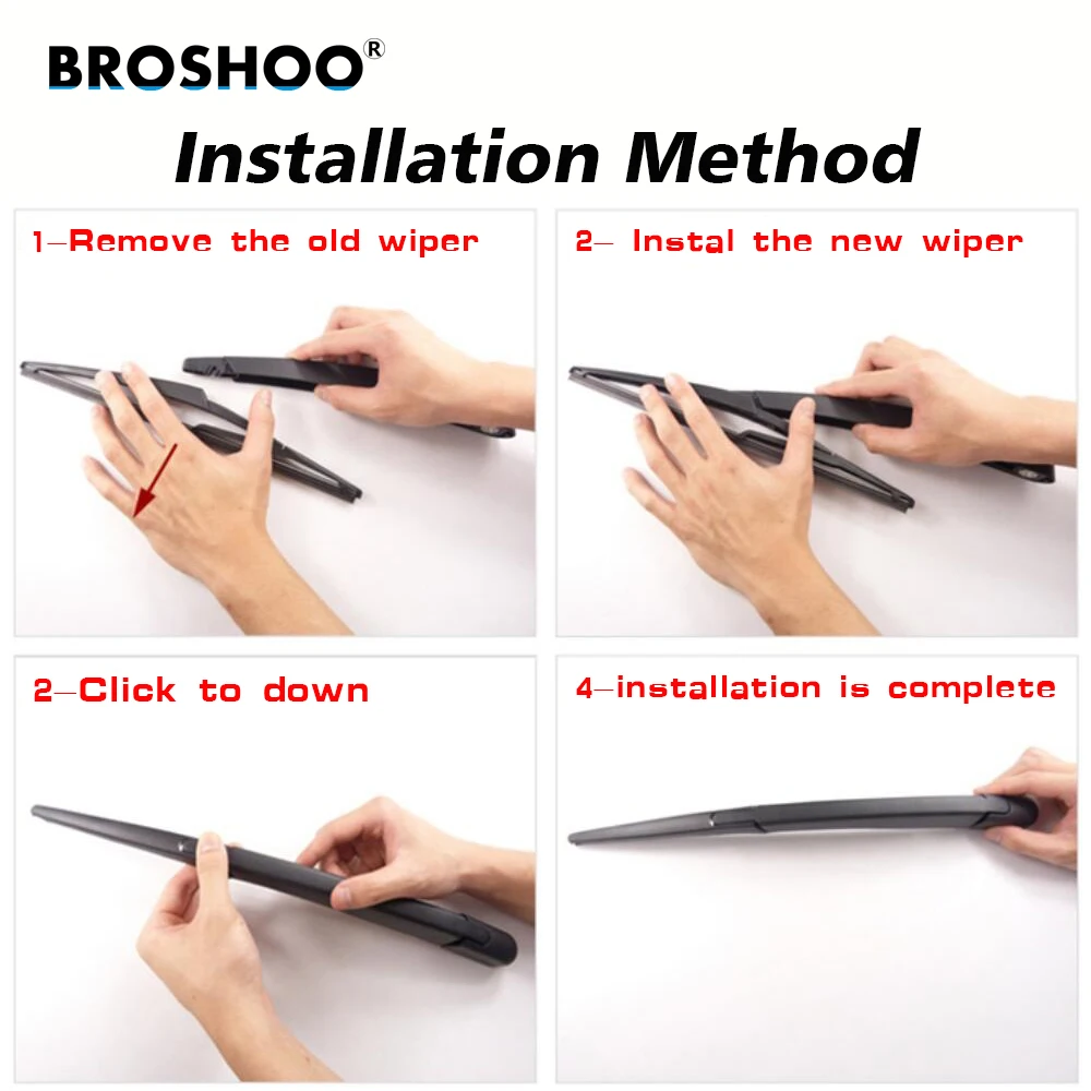 BROSHOO Car Rear Wiper Blade Blades Back Windscreen Wiper Arm For Peugeot 3008 Hatchback (2012-2020) 305mm Auto Styling