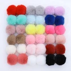 Mieszane kolorowe do DIY 4-5cm Faux pompon z futra królika sztuczne futrzaste kulki futro Pom Pom dla kapelusze czapka dla szalik rękawiczki brelok H291