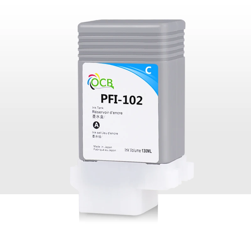 PFI-102 130ML Compatible Ink Cartridge With Full Ink For Canon iPF500 iPF510 iPF600 iPF605 iPF610 iPF700 iPF710 6Colors/Set