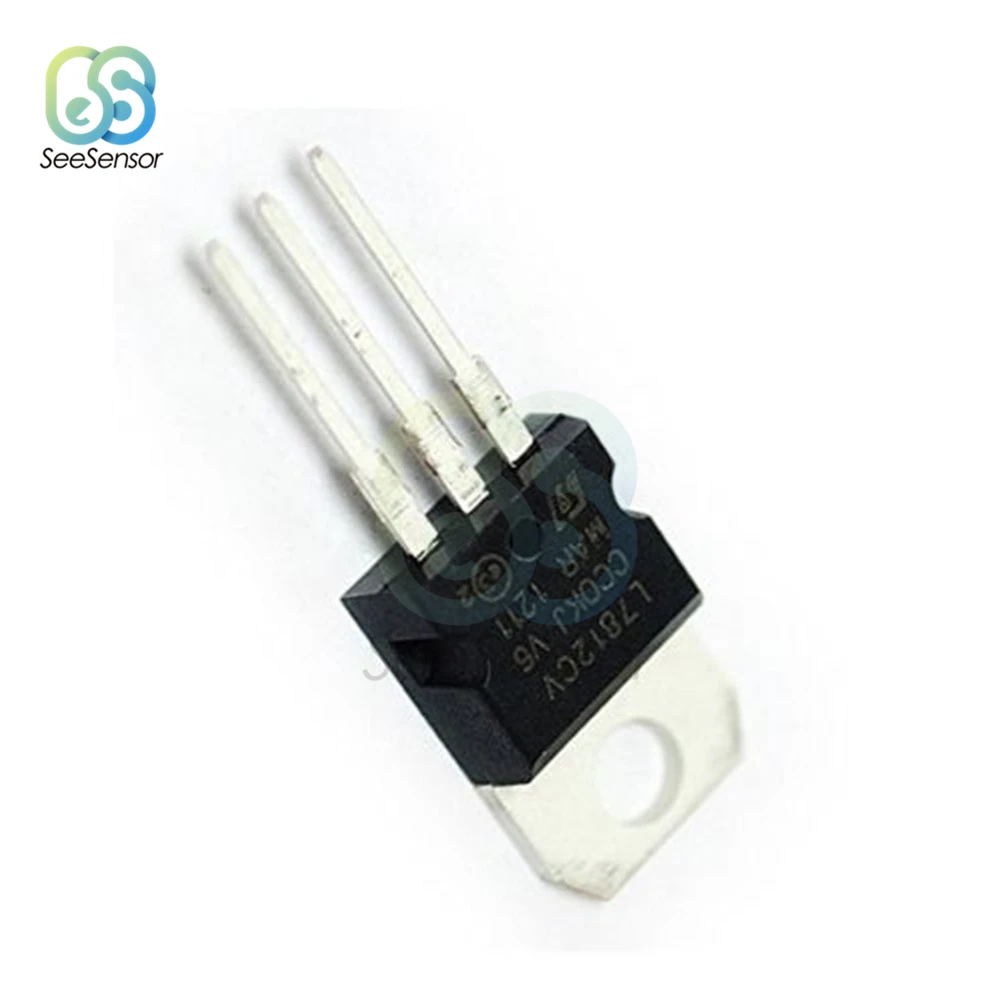 5Pcs/lot L7812CV TO-220 L7812 LM7812 7812 Positive-Voltage Regulators IC 12V 1.5A TO-220 Transistor