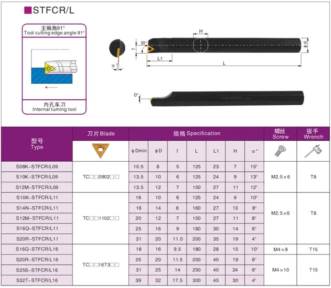 1PC S20R-STFCR16 S20R-STFCL11 toczenie wewnętrzne Toolholder tokarka CNC frez TCMT węglika wkładki toczenie narzędzia Arbor