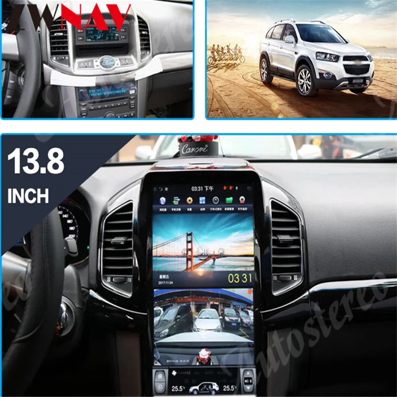 Andriod 11 128G For Chevrolet Captiva 2013-2018 Tesla Style Car GPS Navigation Auto Radio Headunit Multimedia Player Carplay DSP