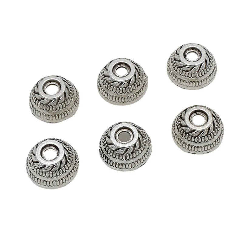 30pcs/lot Retro Bowl Type Big Hole Tassel Caps Bowl Shape 15mm Manual Cover Caps End Spacer Trays DIY Jewelry Accessories