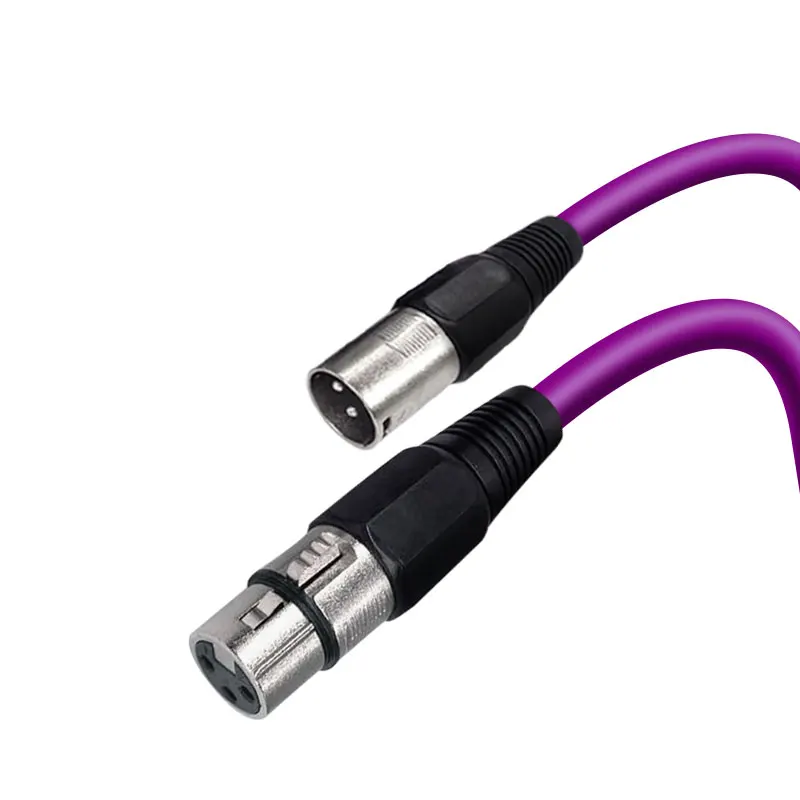 สายไฮไฟ XLR สเตอริโอเสียง m/f OFC สำหรับไมโครโฟนผสมสัญญาณกล้องเครื่องขยายเสียง