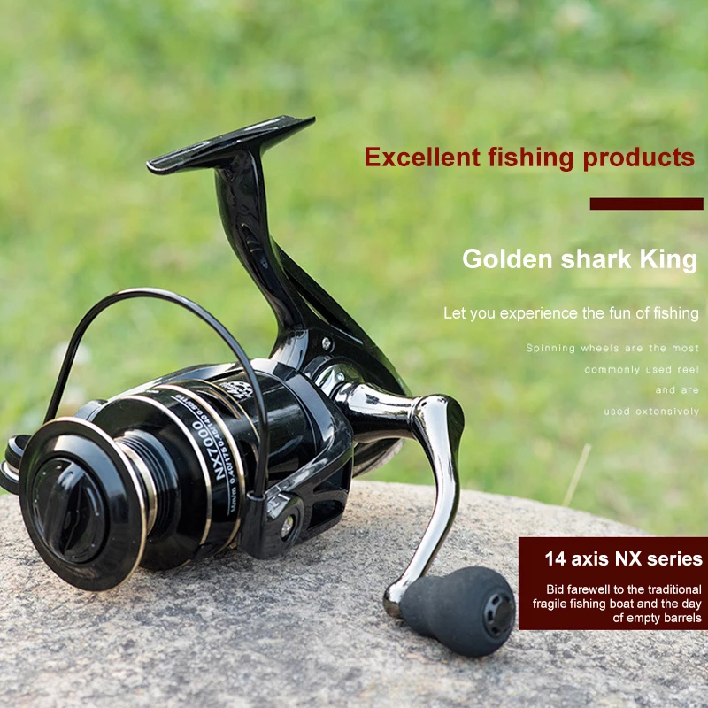 Fishing Reel NX 2000 3000 4000 5000 6000 7000 Super Strong Carp Fishing Feeder Spinning Reel Spinning Wheel Type Fishing Wheel