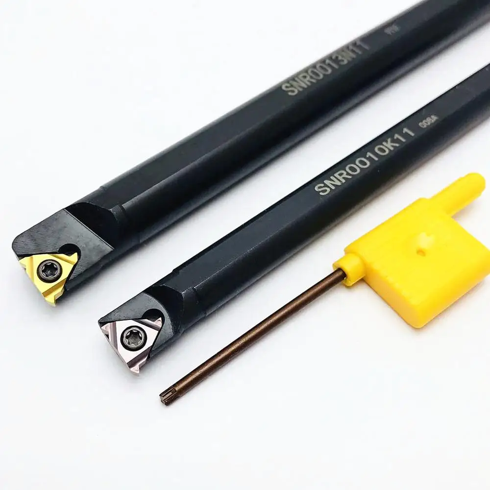 SNR SNR0008K11 SNR0010K11 SNR0012M11 SNR0013N11 tool portautensili per filettatura interna 10 pezzi 11IR AG60 inserti in metallo duro