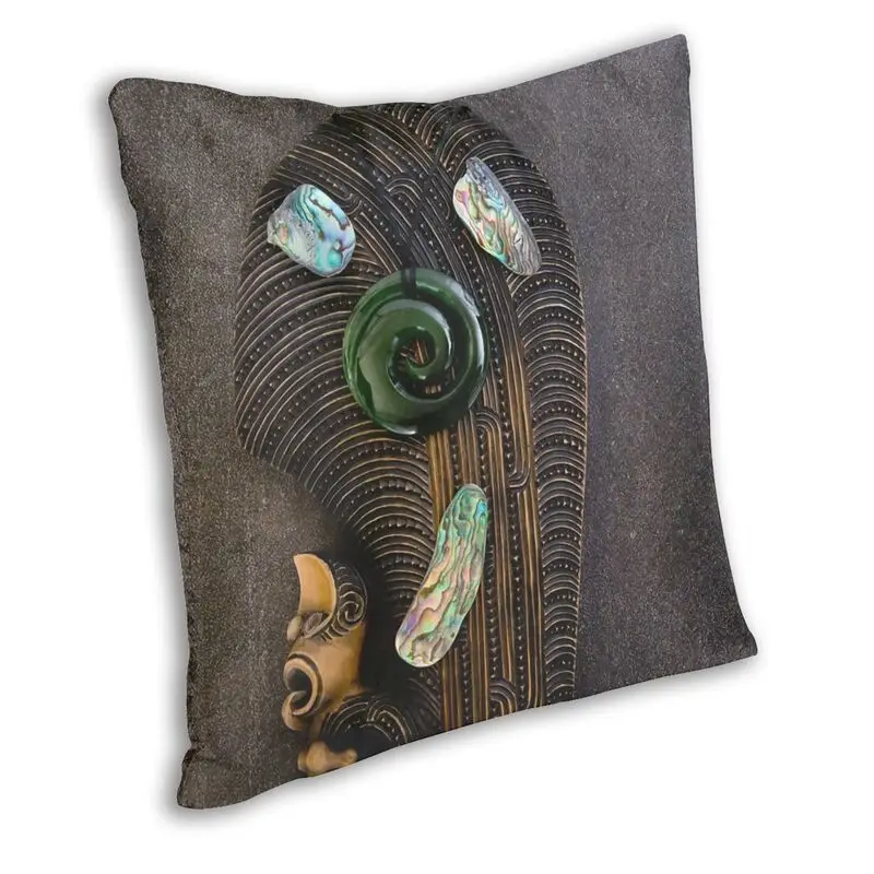 New Zealand Maori Tribal Patu And Greenstone Theme Cushion Covers 45x45cm Soft Pillow for Sofa Square Pillowcase Home Decorative