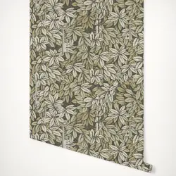 Papel de Parede 3D de chaves em folhas, Nordic Wallpaper, cortes murais, estilo escandinavo, papel de parede