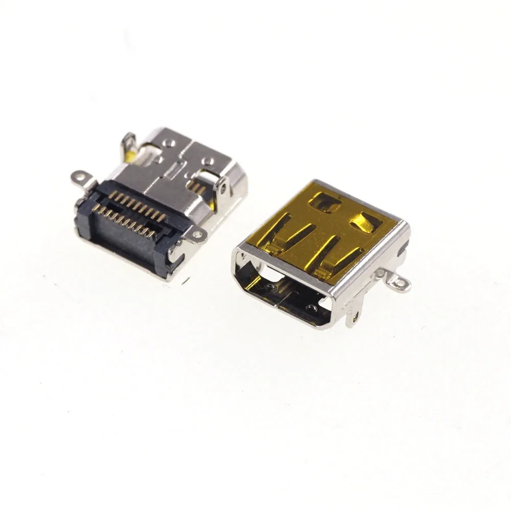 5 Pcs Micro HDMI-Compatible D-Type Receptacle Connector 19 Position SMT PCB Surface Mount Right Angle Horizontal Shielded