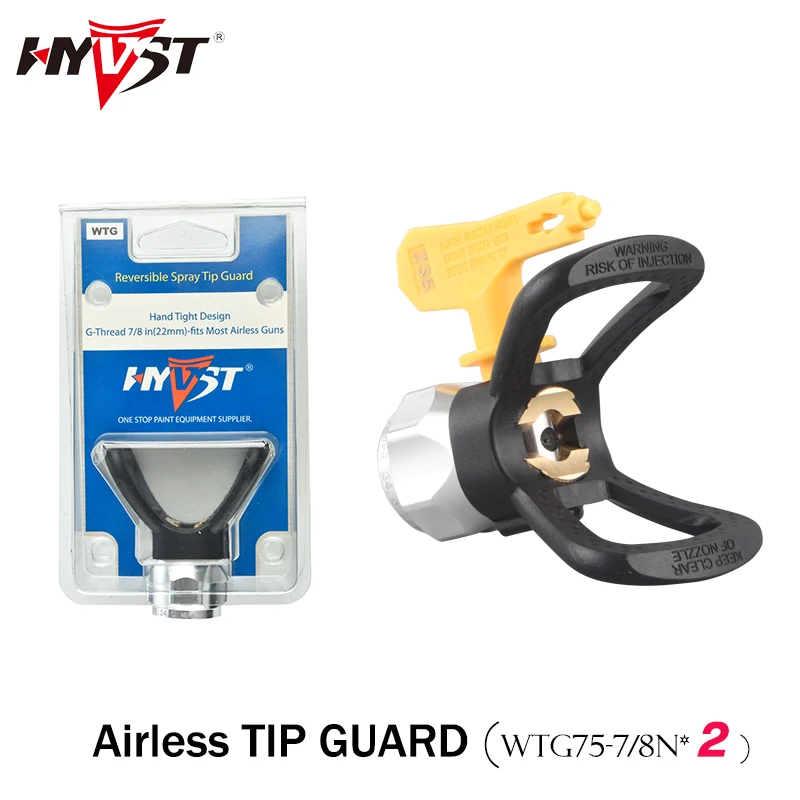 

HYVST Airless Tip Guard 2pcs black Suit spray gun tips WTG nozzle /LP Tip 7/8 N" nps high pressure 7250psi nozzle seat