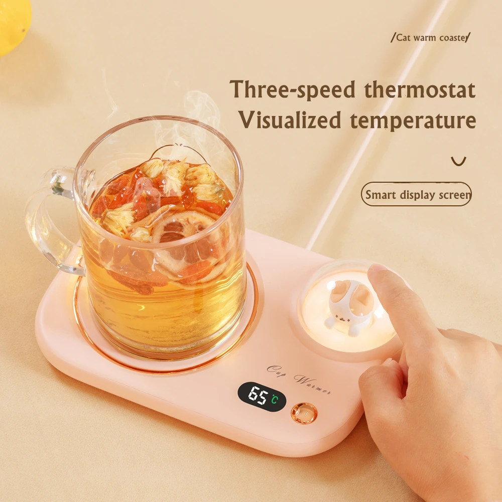 Electric Cup Warmer Beverage Heating Pad Mug Mat Keep Drink Warm Heater Heating Coaster Pad for Coffee Milk Tea 220V 20W 3 Gear