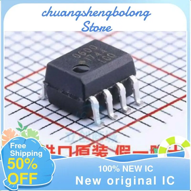 

10-200PCS 6N137 HCPL-0600 HCPL600 600 SOP8 New original IC