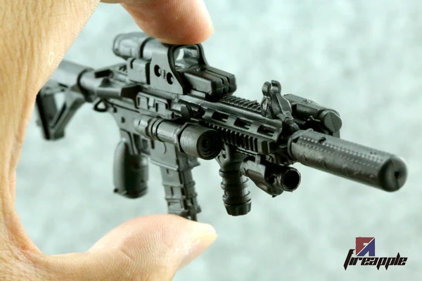 Fusil automatique HK416, échelle 1:6, modèle de pistolet noir en plastique, puzzle 4D à assembler, modèle de jouet pour figurines d'action de 12 pouces