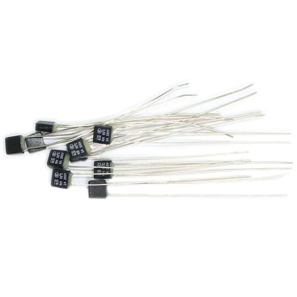 100PCS Schwarz Quadrat Fan Motor 2A 250V Thermische sicherung LED Fues 95 105 110 115 120 125 130 135 140 145 150 grad Temperatur Schalter – Detail 2