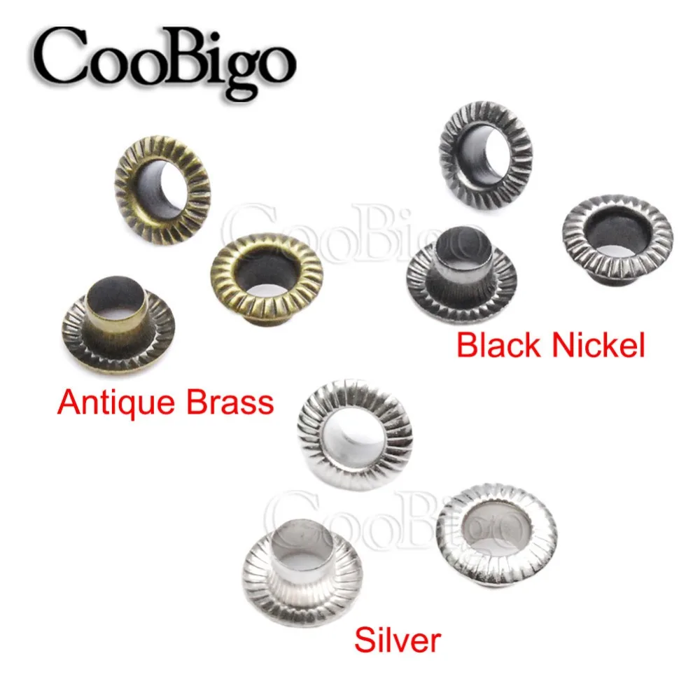 Eyelet Striped Eyelets Metal Bag Belt Cap Clothes Shoes Boots Garment Leathercraft Sewing DIY Craft Accessories 200pcs