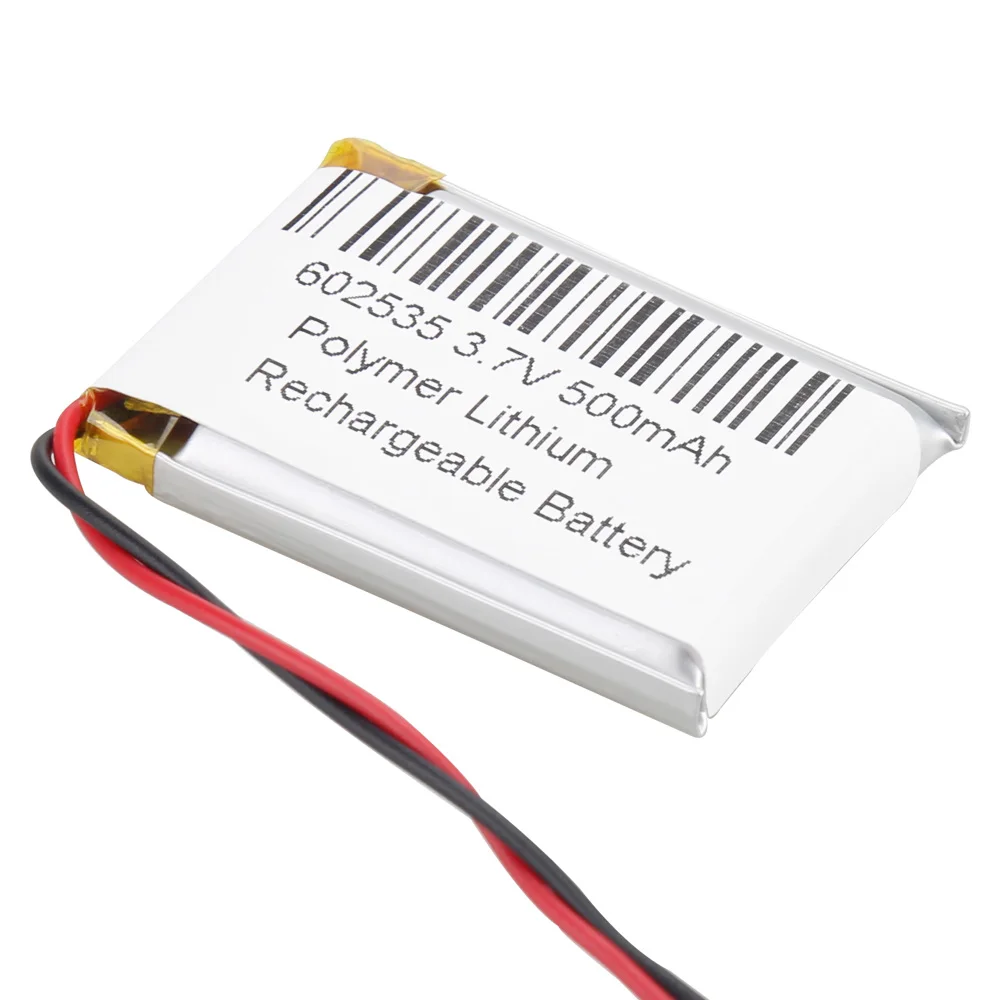 3.7V 500mAh 602535 Lithium Polymer Li-Po li ion Rechargeable Battery Lipo cells For Car DVR Tachograph Bluetooth speaker