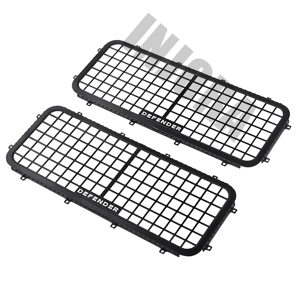 INJORA 5 pezzi rete protettiva in rete per finestre stereoscopica in metallo per 1/10 RC Crawler Car TRX4 Defender Stock Body