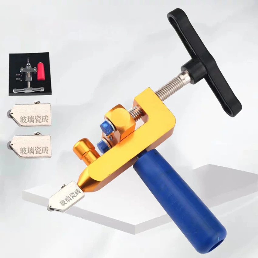2 Trong 1 Dao Cắt Kính Thoải Mái Cầm Tay Cắt Gạch Ngói Bằng Gốm Thủy Tinh Chia Bộ Dụng Cụ Mở Phá Lưỡi Cắt Hợp Kim Đầu