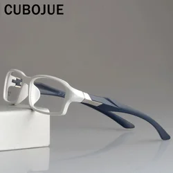 CUBOJUE sports Mens Glasses Frame TR90 eyeglass frames women ultra light prescription spectacles -100 150 200 250 300 350 400