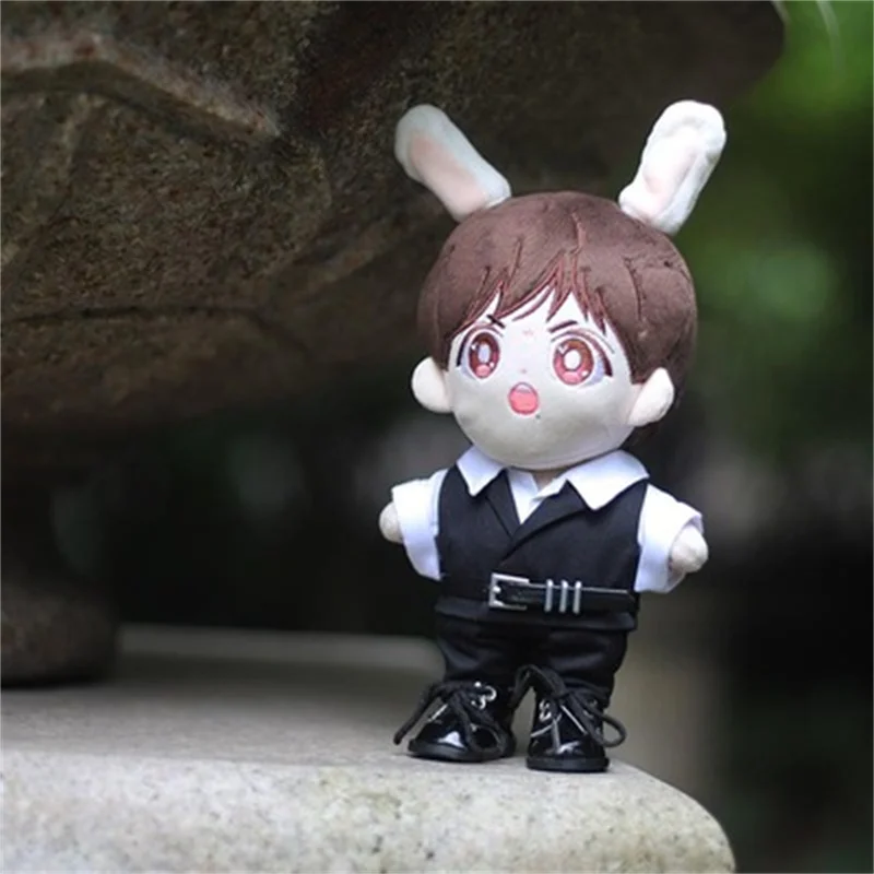 20cm Xiao Zhan Doll Clothes Brand Endorsement Black Vest Suit 20cm Doll Clothes The Same Paragraph as Xiao Zhan