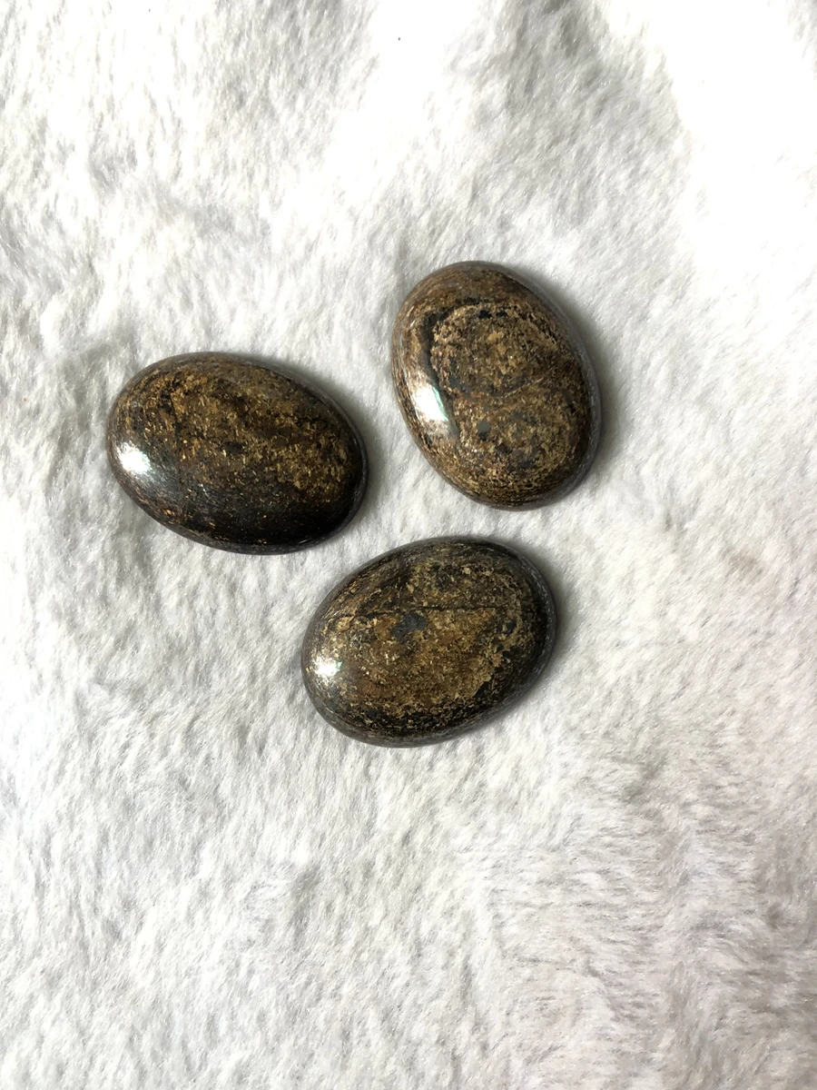 Wholesale 2pcs Natural Bronzite Bead Cabochon,30x40mm 22x30mm 15x20mm Oval Gem Stone Bead Cabochon Ring Face For Jewelry