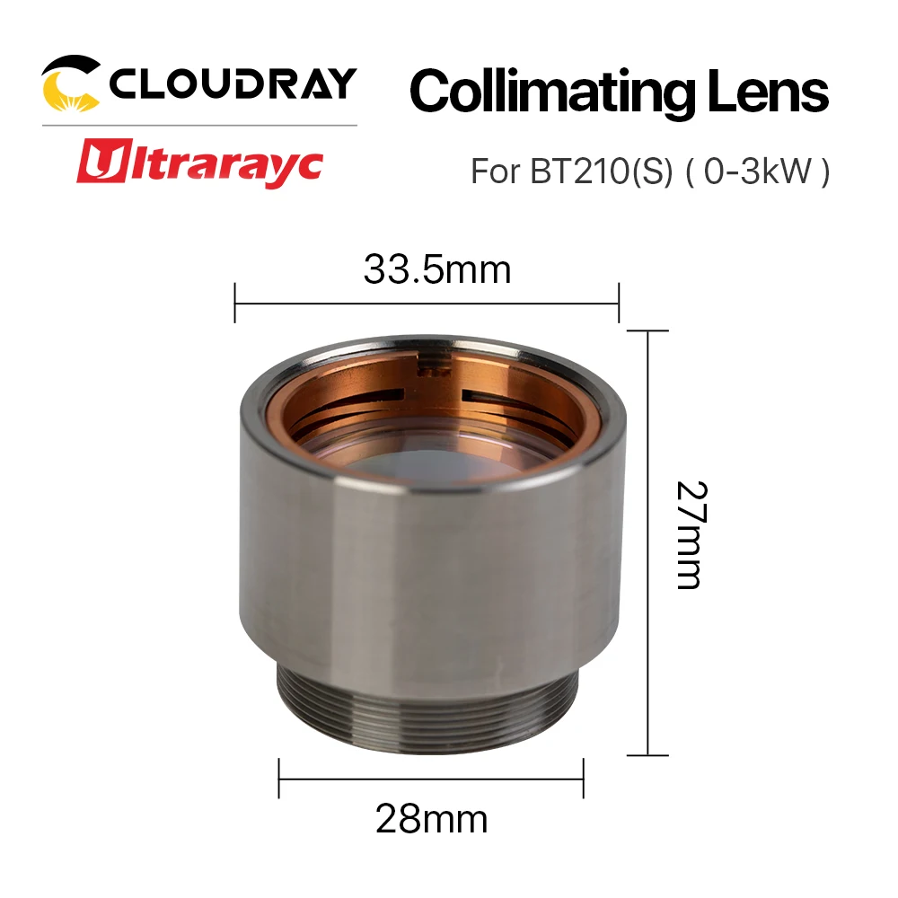 Imagem -03 - Ultrarayc Colimating & Focando Lente D28 F100 F125 mm com Suporte de Lente para Raytools Bt210 Bt210s Cabeça de Corte a Laser