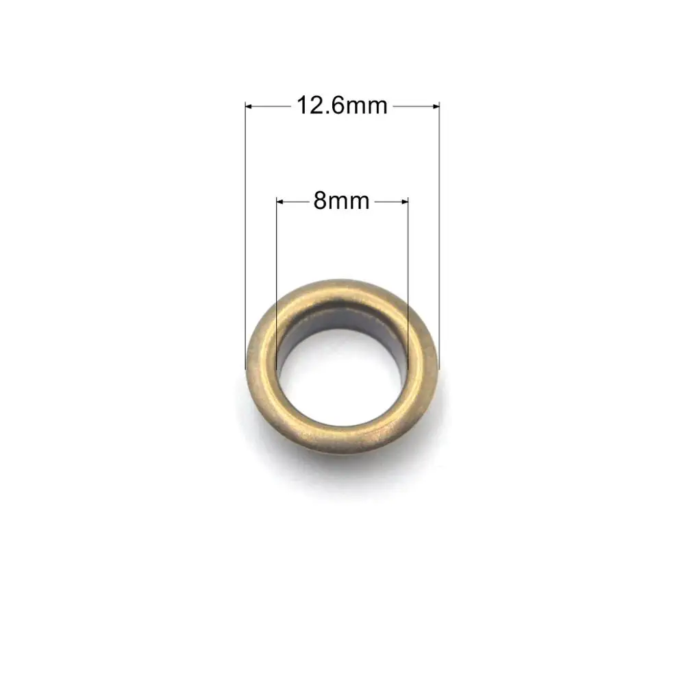 100sets 8mm Brass Material Bronze Grommet Eyelet With Washer Fit Leather Craft Shoes Belt Cap Bag Diy Accessories Wholesale