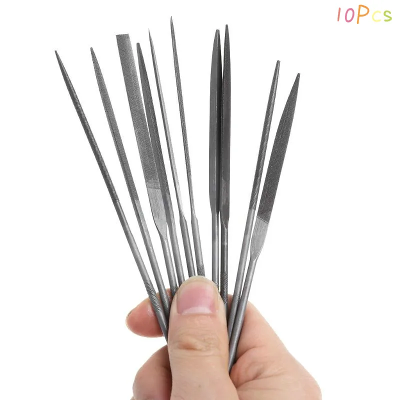 10PCS Small Needle Files Set 140mm Alloy Jewelry Tools Beading Hobby Crafts 300 fine-150MM