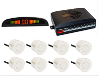 Parking Rader Car Led Front and Rear Parking Sensor Kit 8 Sensors Reverse Radar Sound Alert Indicator System Car Reversing Aids