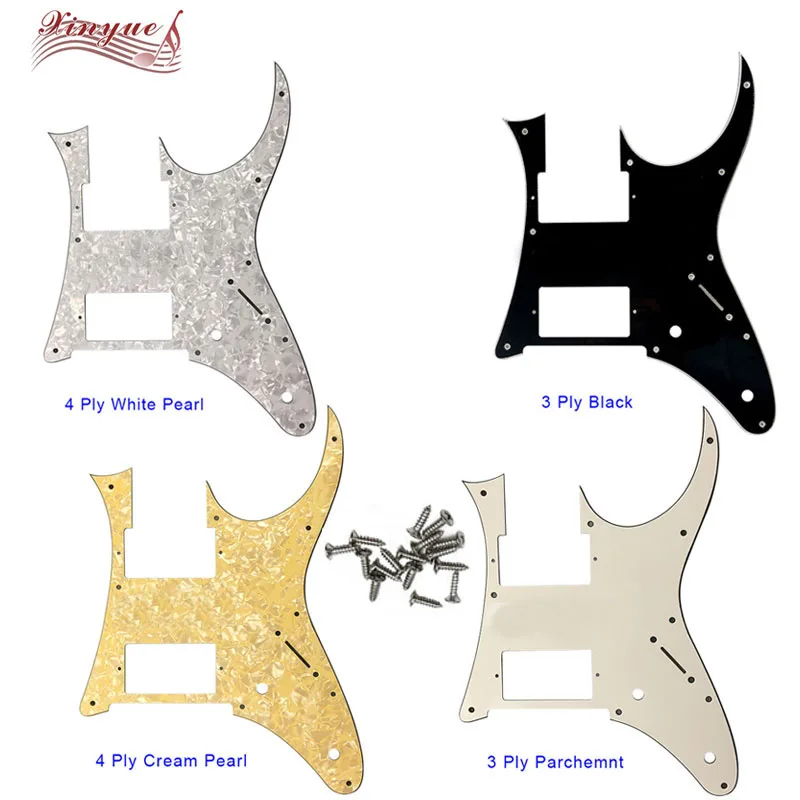 Xinyue Guitar Parts - For 10 Hole Screws MIJ Ibanez RG750 Guitar Pickguard Humbucker HH Pickup Scratch Plate,Many Colors