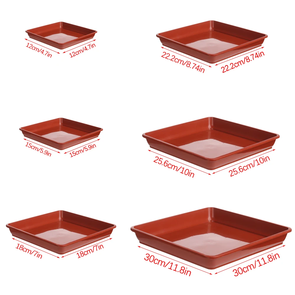 1Pcs Plastic Square Durable Flower Pot Indoor Outdoor Drip Trays Plastic Tray Saucers Plant Saucer