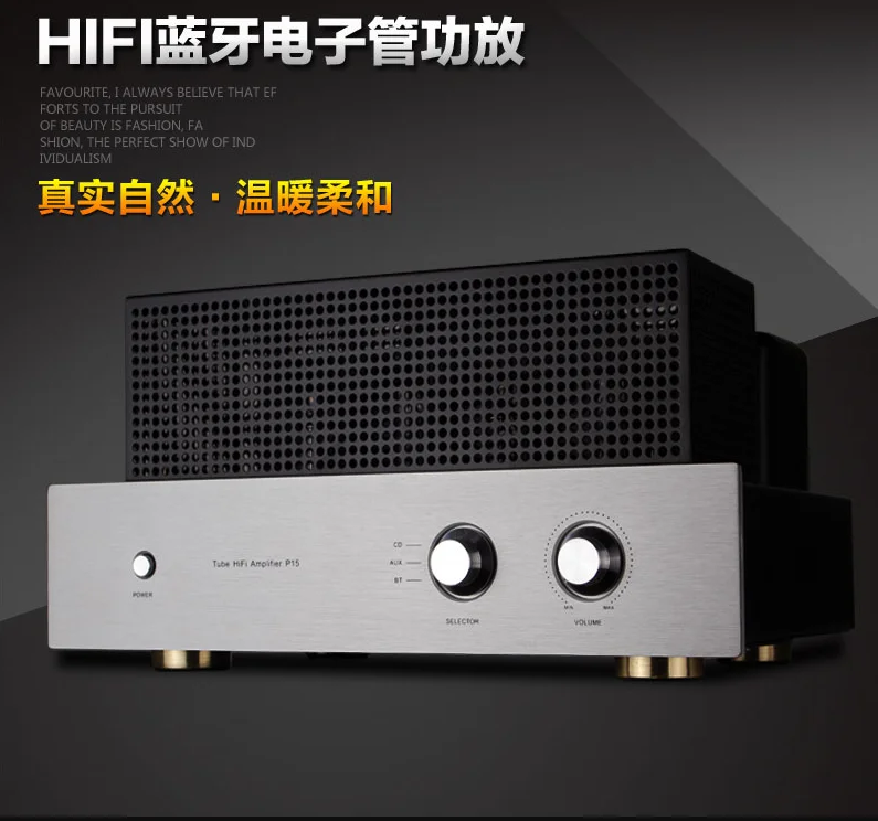 ROYANGES 6P15 tube Home Power Amplifier 6H1N 6P15 Valve Tube Amplifier Bluetooth Single-ended 2.0 Class A Stereo Power Ampli