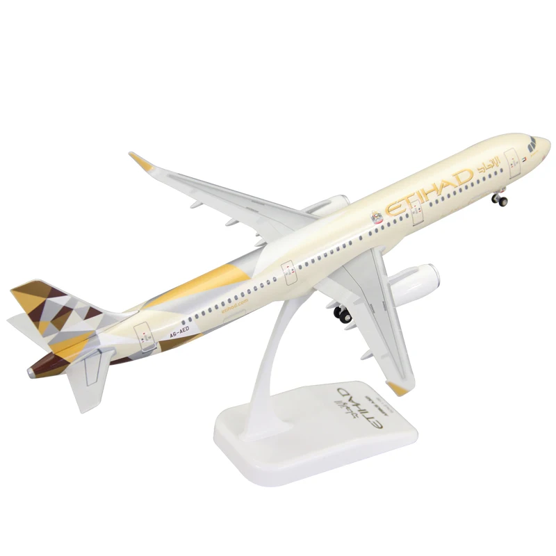 

Diecast 1:200 Scale Etihad Airways Airline A321-200 A321 Airplane Model Aviation ABS Assembly Aircraft Collectible about 30CM