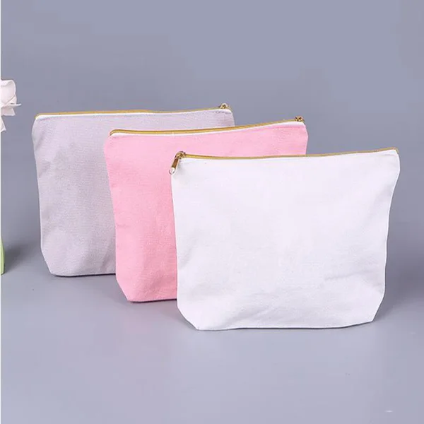 

100Pcs/Lot Large Stand UP Canvas Zipper Pencil Cases Pen Pouch Cotton Cosmetic Bag Makeup Bags Mobile Phone Clutch Bag Organizer