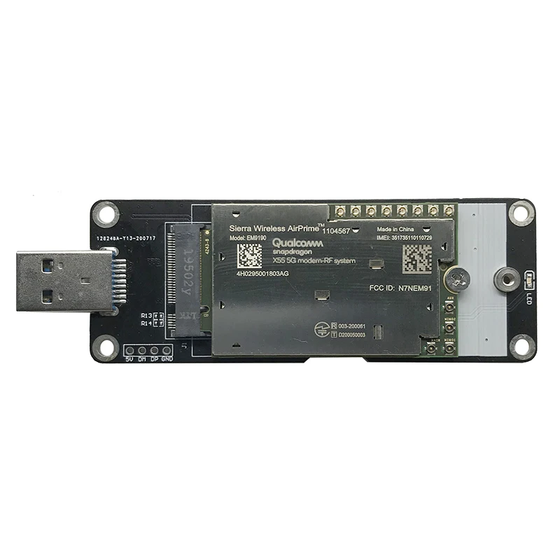 Airprime Sierra EM9190 5G Module M.2 Nr Sub-6 Ghz En Mmwave Module Qualcomm X55 CAT20 Met 5G Usb Adapter Sim Card Slot