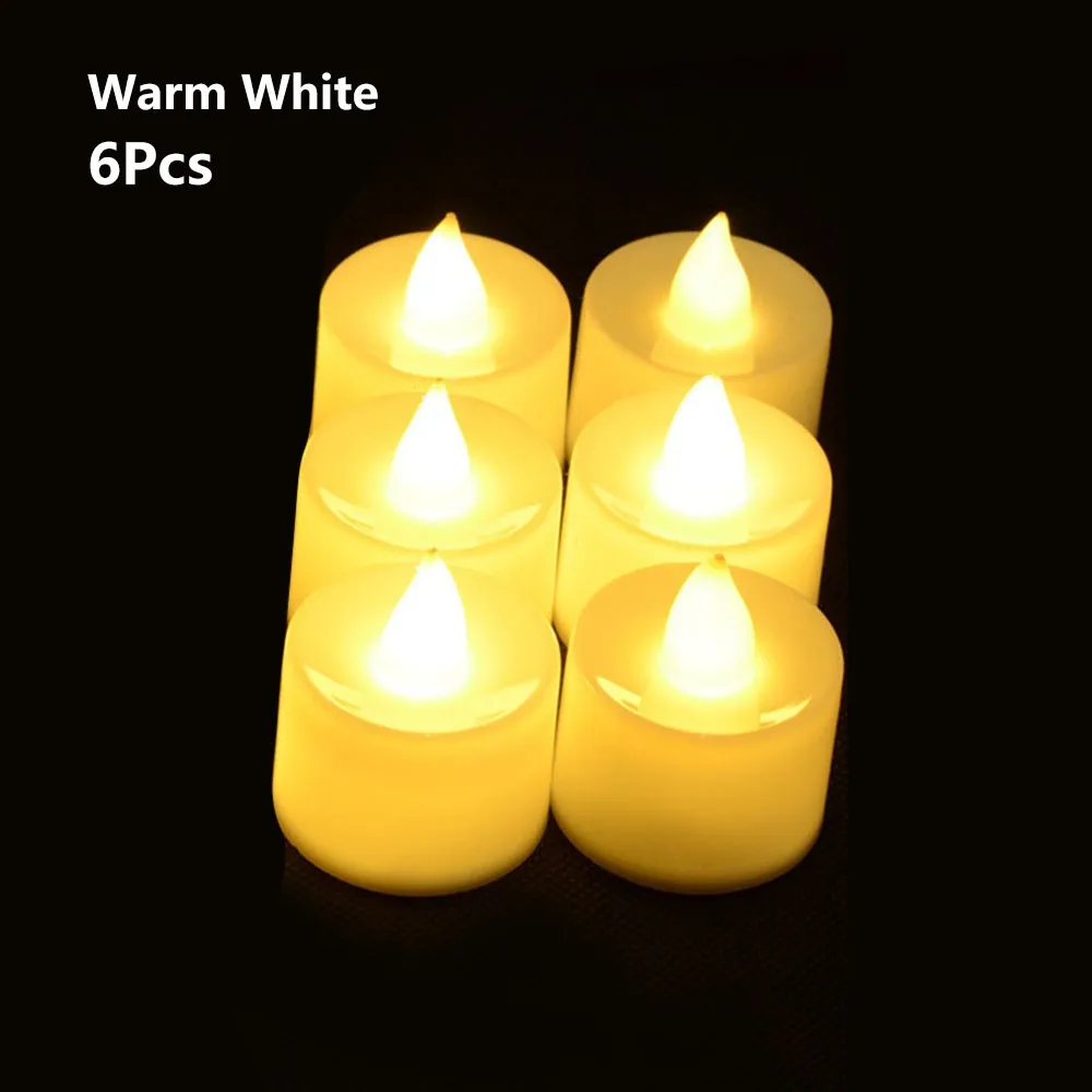 12pcs Electric Led Candle Lamp Flameless Tealight Candles for Home Party Birthday Wedding Festival Decoration Drop shipping