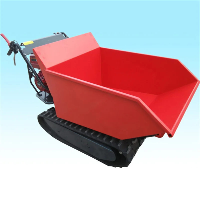 Mini ไฮดรอลิก Transporter Loader ยาง Track รถเข็น Dumper Micro ติดตาม Crawler รถเทรลเลอร์สำหรับ Home