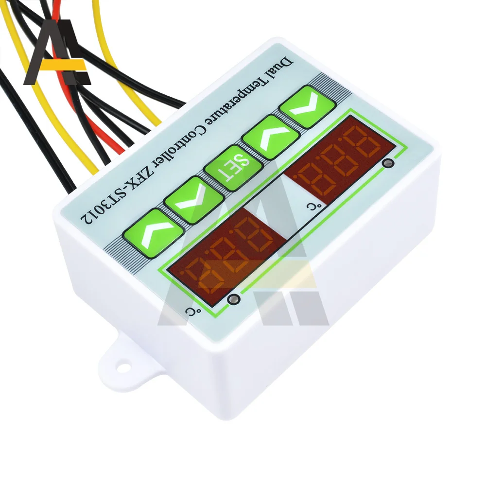 ZFX-ST3012 DC 12V/24V Temperature Controller Dual Thermostat Controller Temp Control Thermoregulator Control Module AC 110-220V