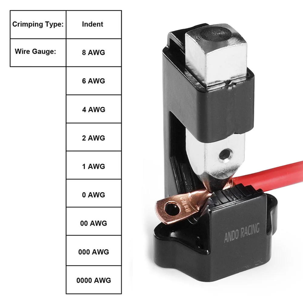 Cable Hammer Crimper Electrician Wire Terminal Welding Lug Crimping Tool Riveting Plier Suitable From 16 To 4/0 Gauge Au 20