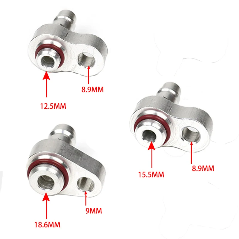 High Quality 3/8'' 1/2'' 5/8'' R12 Leak Test Block Off Fittings Kit For A/C Air Conditioning Compressor