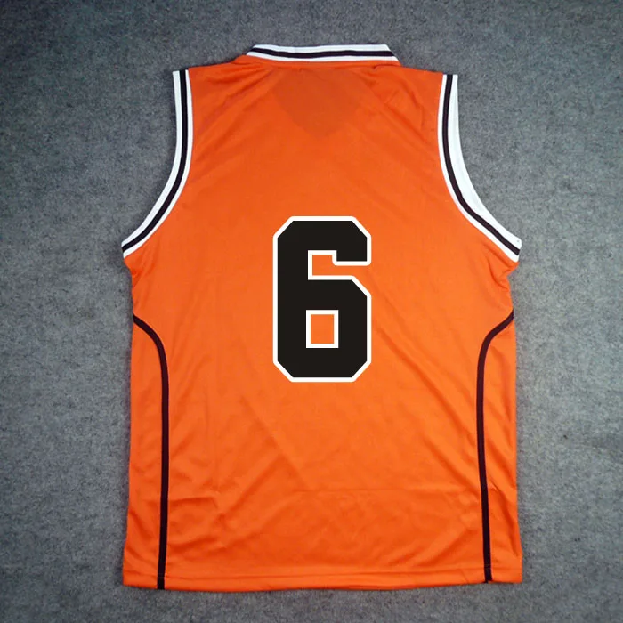 Kuroko no Basuke Shutoku High School No.6 Midorima Shintaro Cosplay Printed Sport Top Vest Anime Basketball Jersey