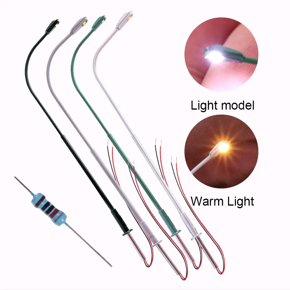 Lampade in miniatura in scala 1:200 Lampioni stradali 12V per modellismo di architettura Ferrovia/Treno/Layout paesaggio/Diorama