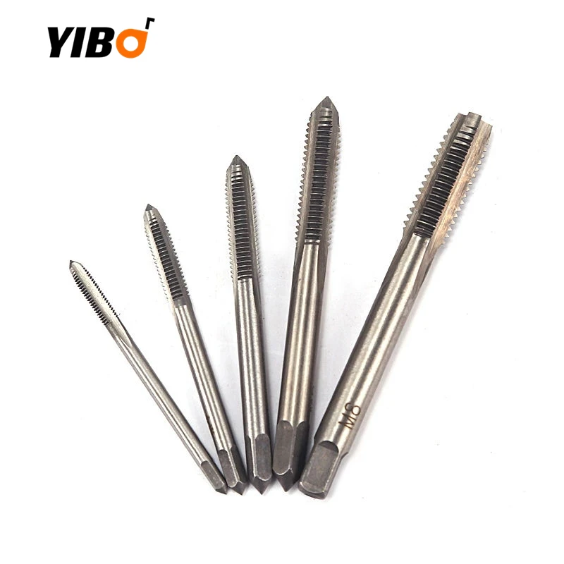 M3-M8 Set Kit Schraube Gewinde Tippen Bohrer Hand Werkzeuge M3 M4 M5 M6 M8 HSS Maschine Schraube Gewinde Metric Stecker tippen Schraube Wasserhähne