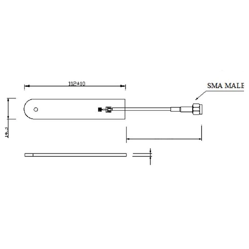 2g 3g 4g LTE PCB Antenna 5dBi high gain module aerial GSM Interface internal Antenna Aerial PCB plate aerial SMA IPEX 100pcs