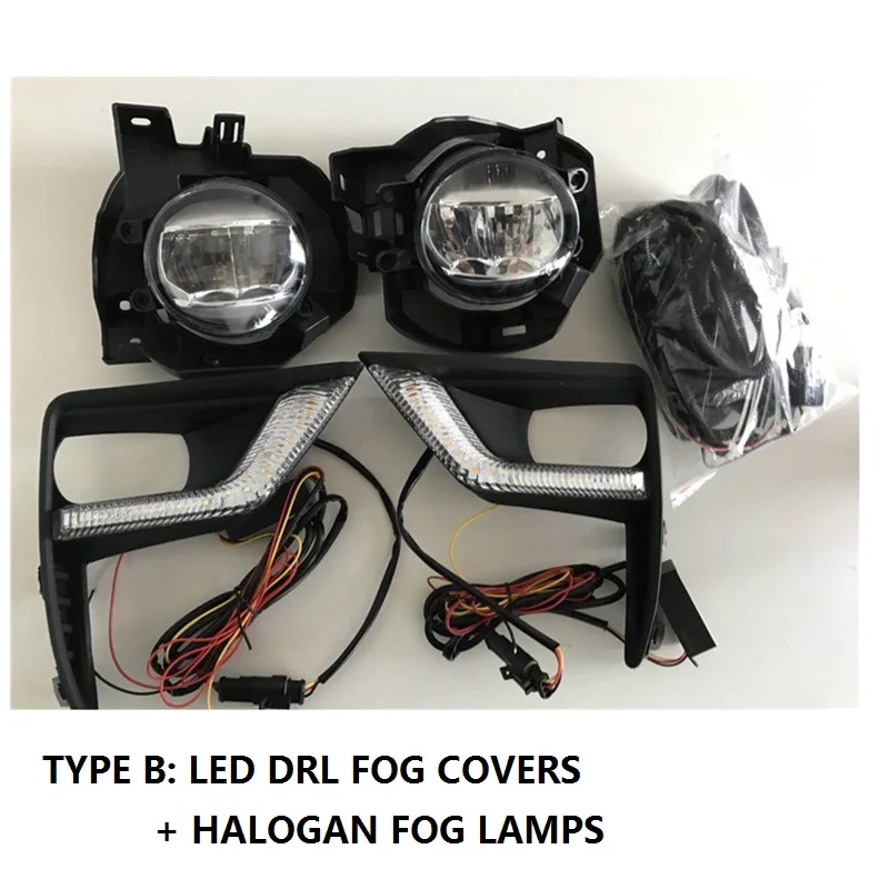 Exterior Auto Fog Lamps Led DRL Daytime Lights Fit For Prado FJ150 2018 2019 2020 2021 SUV Fog Lights Lamp assembly