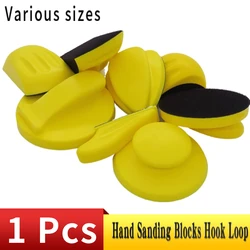 Multi Size Hook and Loop Hand Sanding Block 5 Inch 6 Inch PU Foam For Sandpaper Sanding Block Abrasive Tools Sanding Pad
