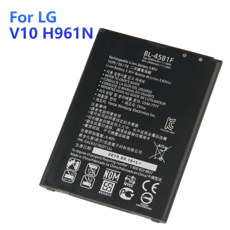 

Original Replacement Battery BL-45B1F For LG V10 F600 H961N H968 Phone Batteries 3000mAh