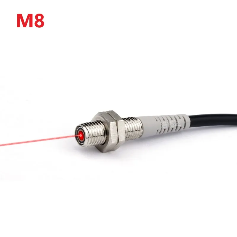 

M8 Visible Mini Infrared Laser Diffuse Reflection Photoelectric Optoelectric Sensor Switch NPN PNP NO NC 150mm 200mm