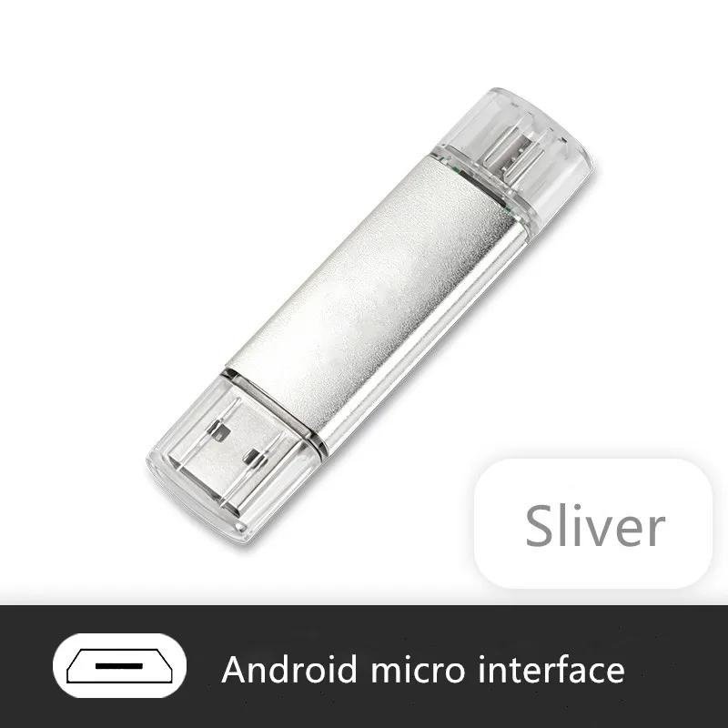 

2 in 1 otg usb flash16GB 32GB 64GB Usb Flash Drive for phone memory stick Pendrive for Android micro interface usb flash drive